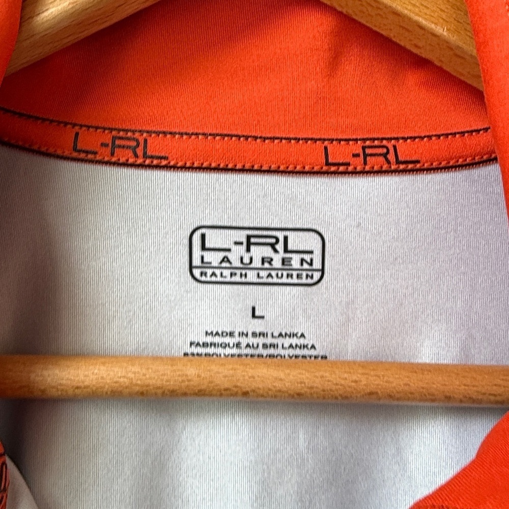 Lauren Ralph Lauren Quarter Zip Long Sleeve Athletic Camo Black Orange Large - Picture 5 of 8